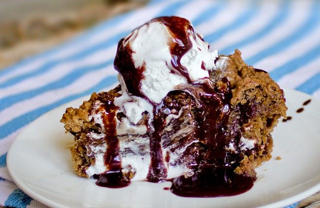 Recipe from @choccoveredkt... I've made this recipe about 1000 times and no one ever believes it's healthy... One of the best desserts I've ever made: https://lett-trim.today/2011/10/24/its-a-chocolate-pumpkin-pizookie/