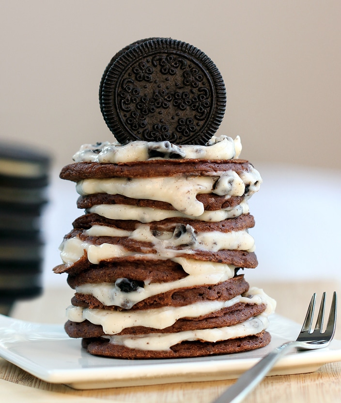 Homemade Oreo Cookie Pancakes Homemade Oreo Cookie Pancakes