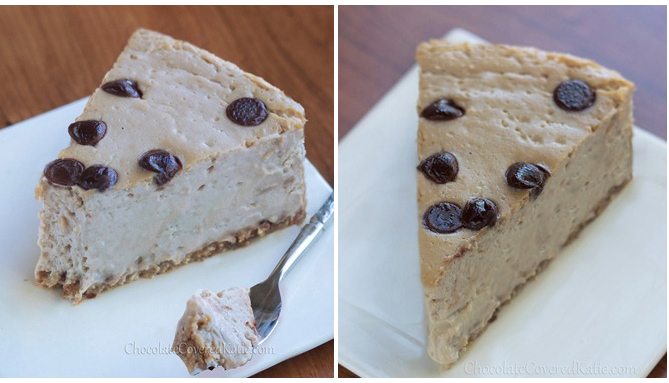 Ultra creamy cheesecake MELTS in your mouth... The texture is amazing!!! - from @choccoveredkt: https://lett-trim.today/2013/04/11/secretly-healthy-cappuccino-cloud-cheesecake/