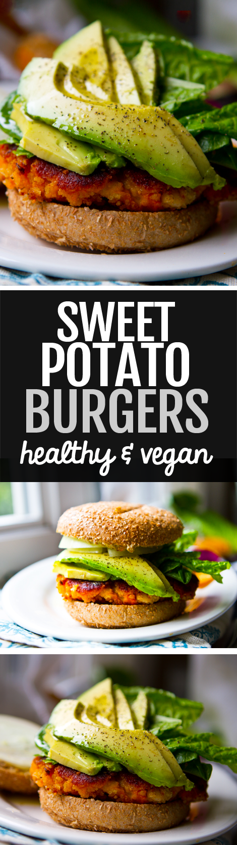Homemade Sweet Potato Burgers (Vegan, Healthy) Homemade Sweet Potato Burgers (Vegan, Healthy)