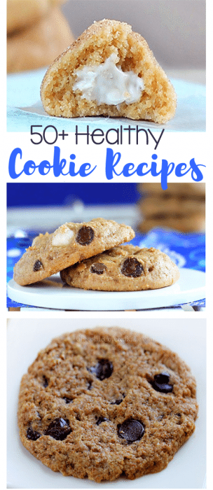 50+ healthy cookies... Including recipes for chocolate chip, peanut butter, oatmeal raisin, etc. Recipes from @choccoveredkt – The only cookie recipes you'll ever need! https://lett-trim.today/chocolate-covered-recipes/healthy-cookies-and-bars/