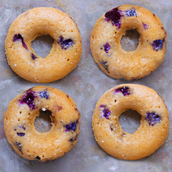 Healthy Blueberry Baked Donuts
