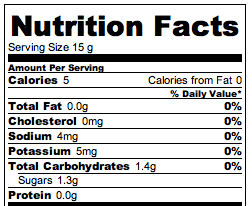 nutrition facts