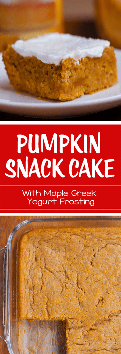 Pumpkin Snack Cake - With Maple Greek Yogurt Frosting: Ingredients: 2 cups pumpkin, 1/2 tsp baking powder, 1 tbsp... Full recipe: https://lett-trim.today/2016/09/22/pumpkin-snack-cake-recipe/ Pumpkin Snack Cake - With Maple Greek Yogurt Frosting: Ingredients: 2 cups pumpkin, 1/2 tsp baking powder, 1 tbsp... Full recipe: https://lett-trim.today/2016/09/22/pumpkin-snack-cake-recipe/