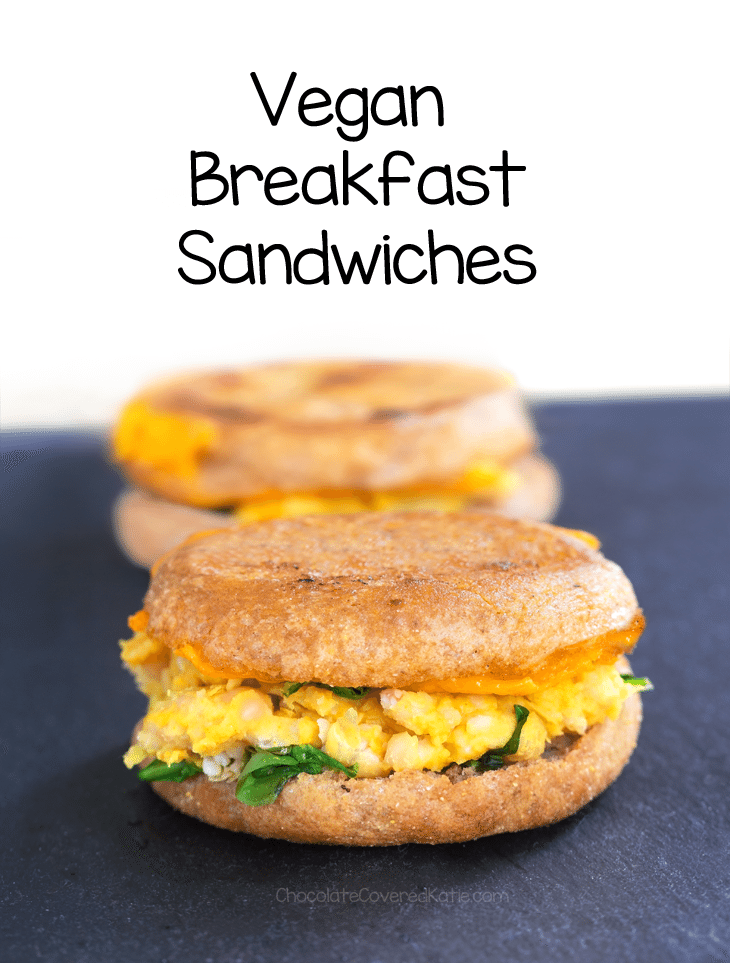 Totally vegan and soy-free, this vegan breakfast sandwich recipe is an easy, healthy recipe to take on the go! Totally vegan and soy-free, this vegan breakfast sandwich recipe is an easy, healthy recipe to take on the go!