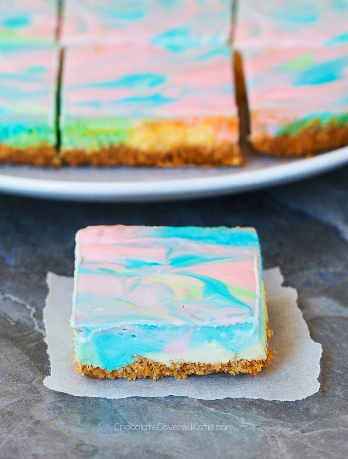 rainbow cheesecake bars rainbow cheesecake bars