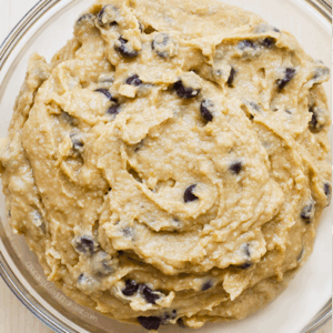 Raw cookie dough that you eat with a spoon