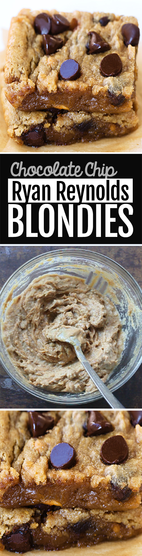 Classic soft and gooey blondie bars, with chocolate chips in every bite! Classic soft and gooey blondie bars, with chocolate chips in every bite!