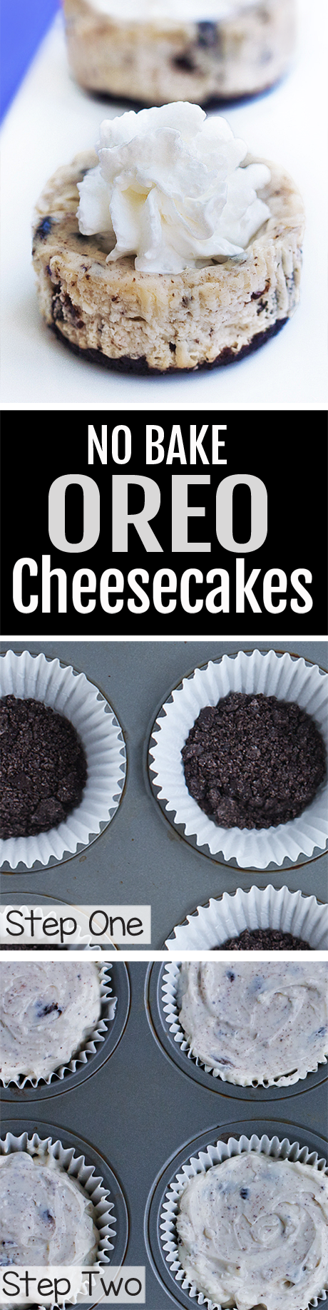Mini Oreo Cheesecakes, NO Baking Required! Mini Oreo Cheesecakes, NO Baking Required!