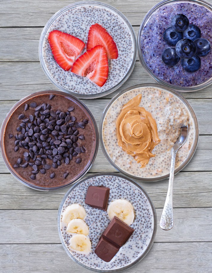 Chia Pudding Recipes - chocolate, vanilla, blueberry, banana, and peanut butter Chia Pudding Recipes - chocolate, vanilla, blueberry, banana, and peanut butter