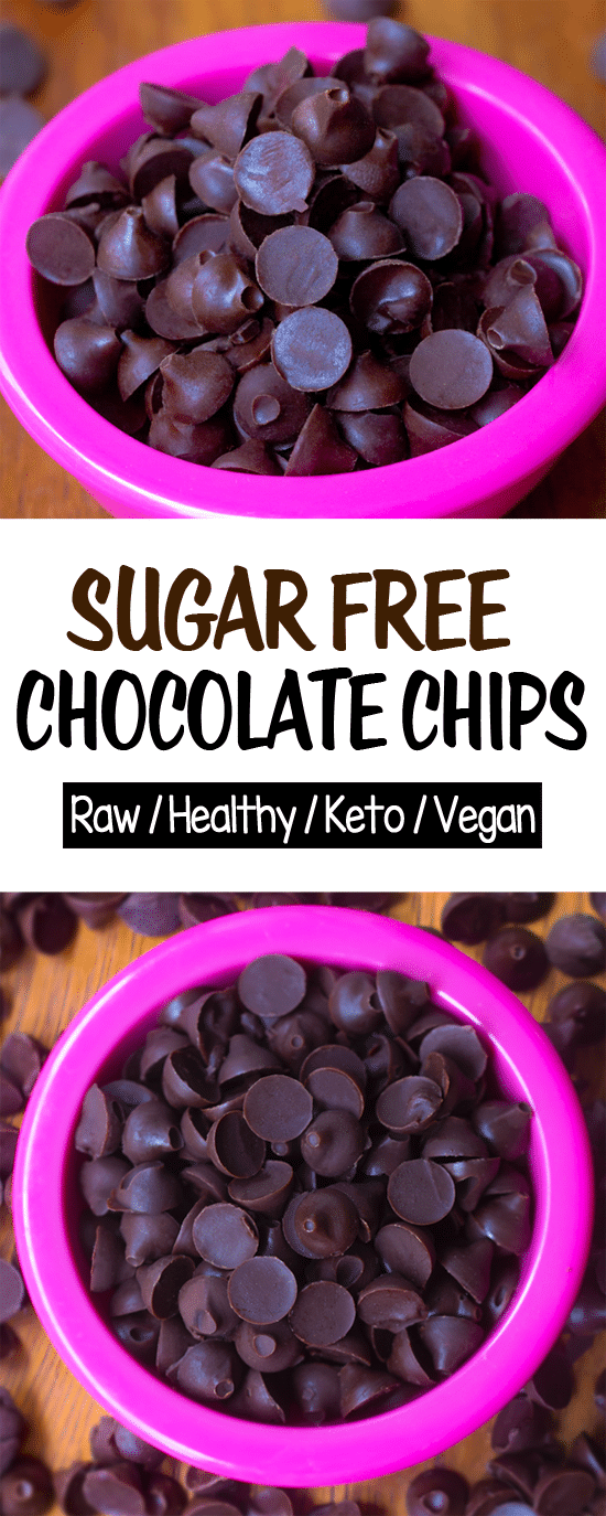 Keto Sugar Free Chocolate Chips Keto Sugar Free Chocolate Chip Recipe (Vegan, Raw, Paleo)