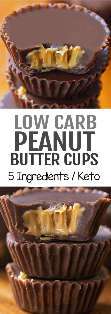 Low Carb Peanut Butter Cups, with just 5 ingredients (keto, vegan) Low Carb Peanut Butter Cups, with just 5 ingredients (keto, vegan)