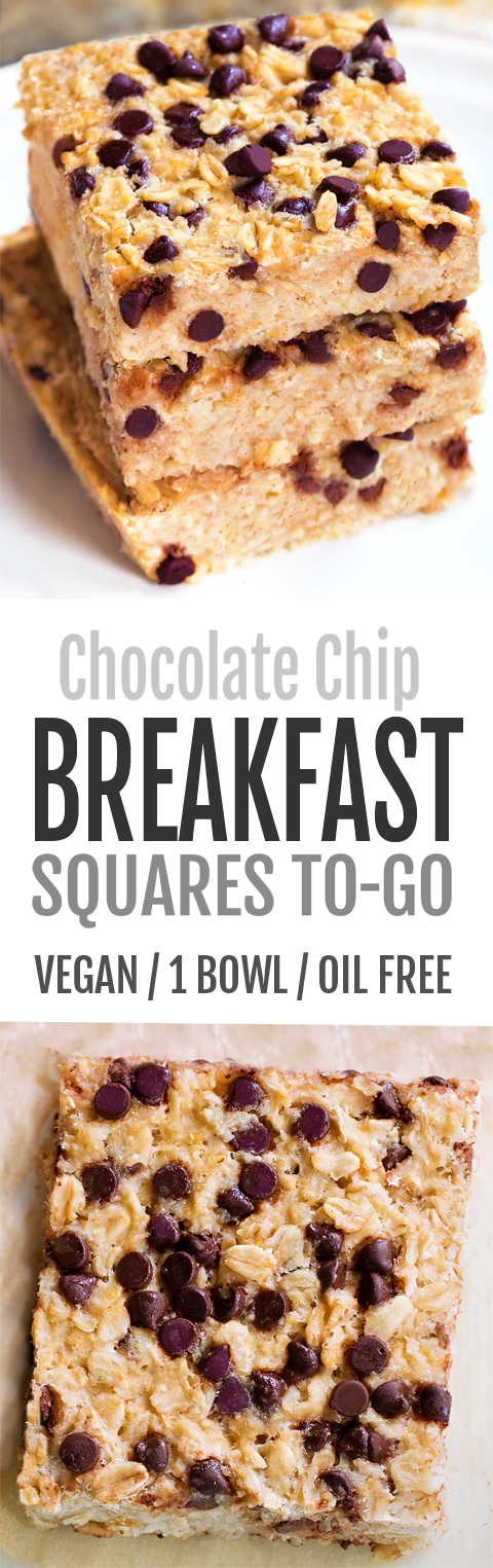 Chocolate Chip Oatmeal Breakfast Squares To-Go Chocolate Chip Oatmeal Breakfast Squares To-Go