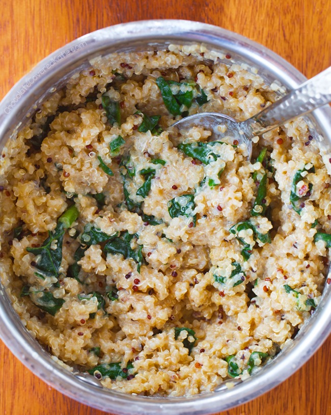 Creamy Cheesy Quinoa Bowls