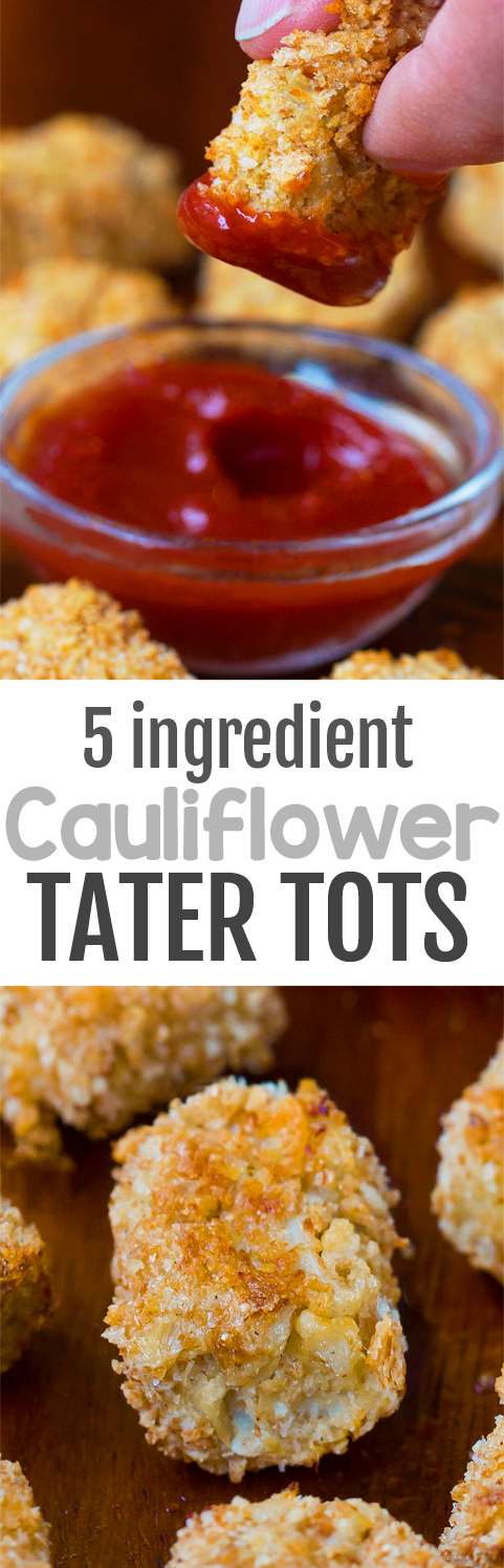 Cauliflower Tater Tots with just 5 ingredients (Vegan) Cauliflower Tater Tots with just 5 ingredients (Vegan)