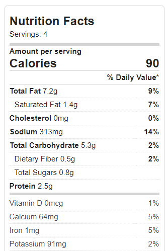 nutrition label nutrition label