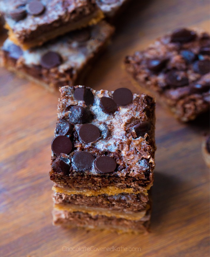 Coconut Chocolate Chip Seven Layer Bars (Grain Free, Paleo) Coconut Chocolate Chip Seven Layer Bars (Grain Free, Paleo)