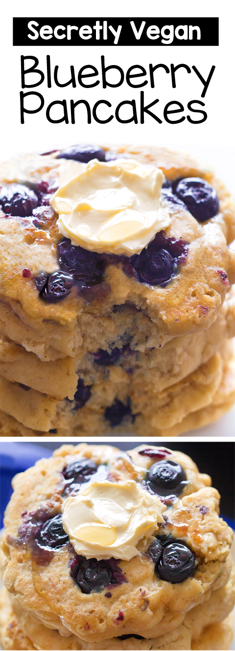 Secretly Vegan Blueberry Pancakes Secretly Vegan Blueberry Pancakes