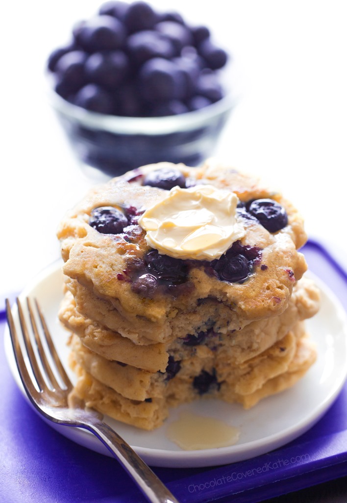 The Best Fluffy Vegan Blueberry Pancakes The Best Fluffy Vegan Blueberry Pancakes