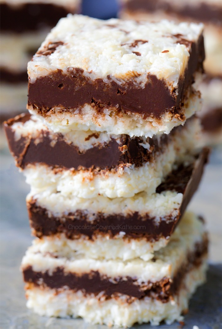 NO BAKE Chocolate Coconut Bars (Healthy, Vegan) NO BAKE Chocolate Coconut Bars (Healthy, Vegan)