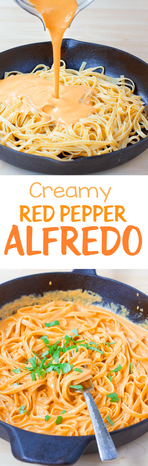 Easy 6 Ingredient Creamy Red Pepper Alfredo Sauce Recipe Easy 6 Ingredient Creamy Red Pepper Alfredo Sauce Recipe