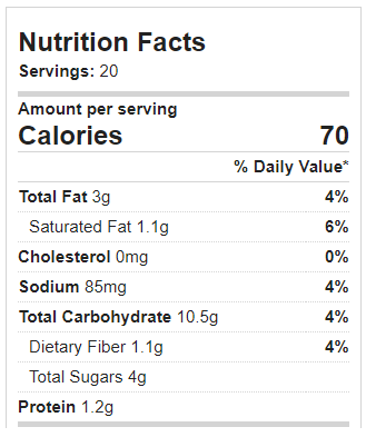 Vegan Sugar Cookie Calories