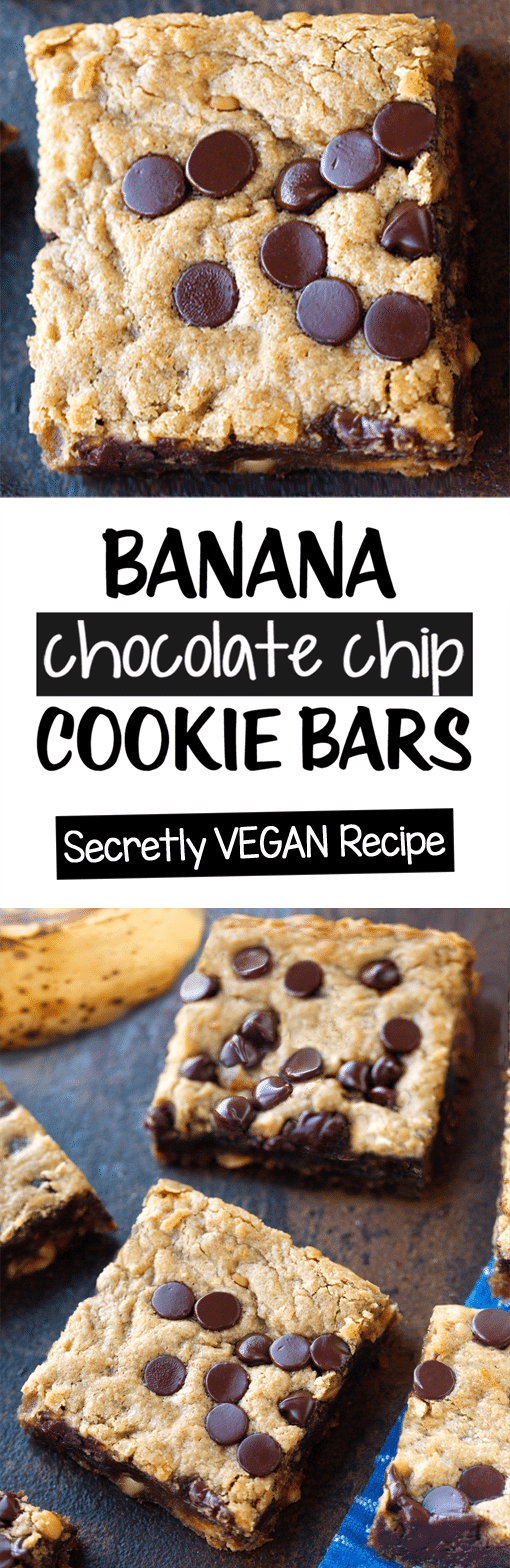 Secretly Vegan Chocolate Chip Cookie Banana Bars Recipe Secretly Vegan Chocolate Chip Cookie Banana Bars Recipe