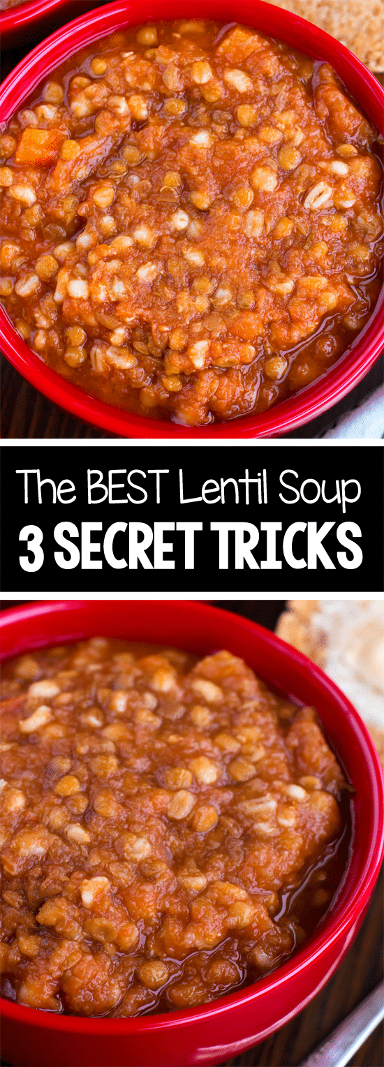 The Best Lentil Soup Recipe With Three Secret Tricks (Vegan, Oil Free) The Best Lentil Soup Recipe With Three Secret Tricks (Vegan, Oil Free)