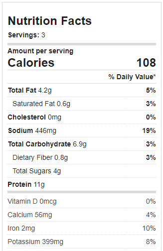 Tofu Scramble Nutrition Facts And Calories Tofu Scramble Nutrition Facts And Calories
