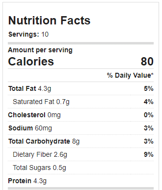Chocolate Hummus Nutrition Facts
