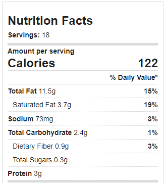 Nutrition Facts Keto Bars