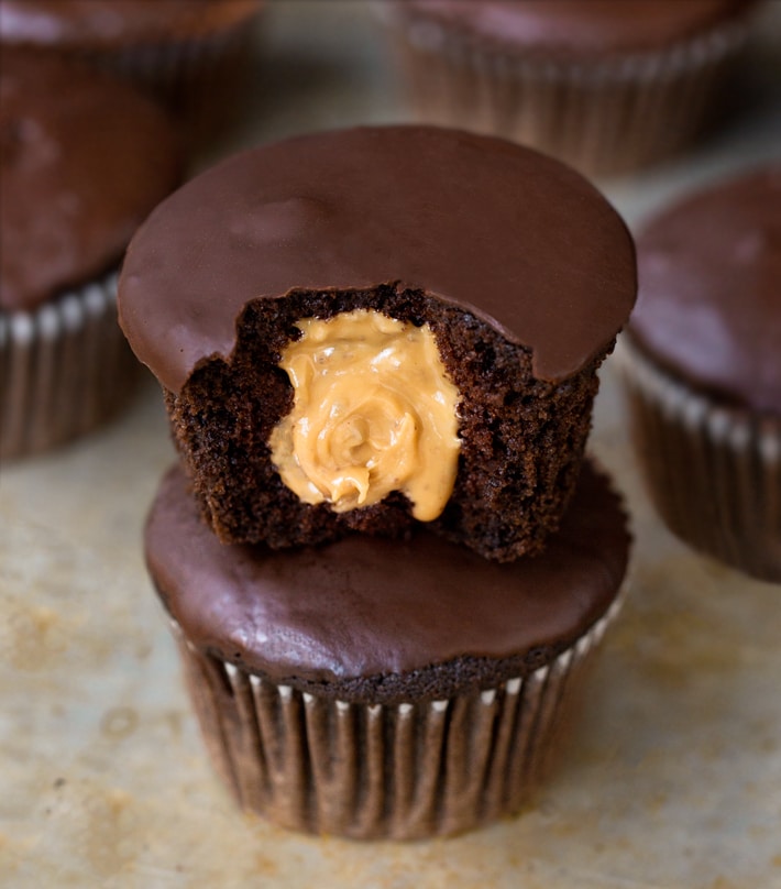 Chocolate Peanut Butter Filled Cupcake Chocolate Peanut Butter Filled Cupcake