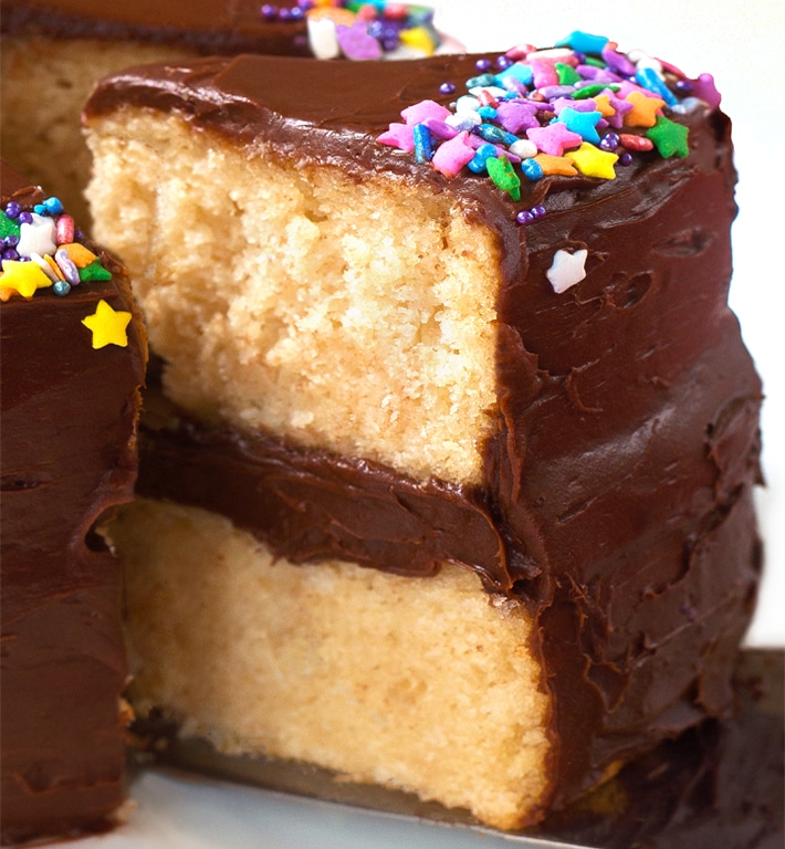 Slice Of Vegan Vanilla Cake Slice Of Vegan Vanilla Cake