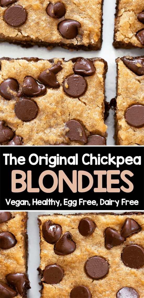 The Original Healthy Chocolate Chip Chickpea Blondie Recipe The Original Healthy Chocolate Chip Chickpea Blondie Recipe