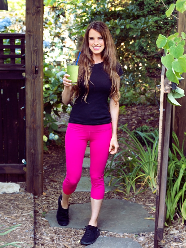 Vegan Girl Drinking Green Smoothie Vegan Girl Drinking Green Smoothie