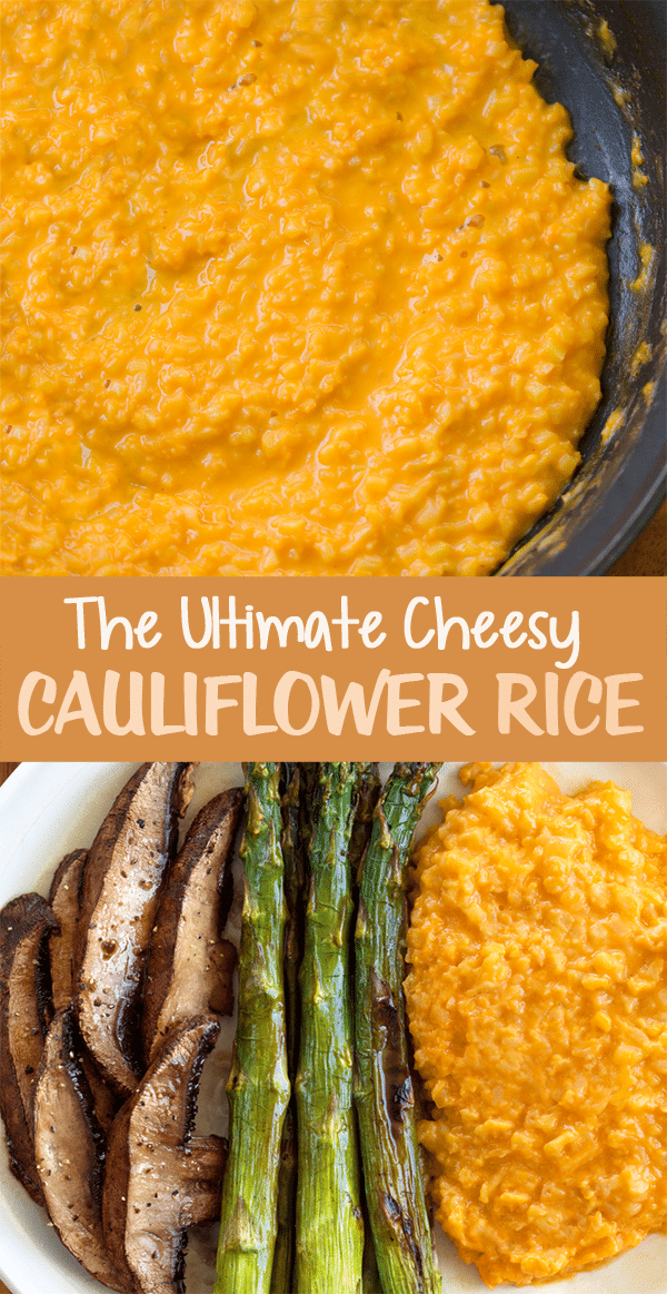 Cheesy Cauliflower Rice (healthy keto side dish recipe) Cheesy Cauliflower Rice (healthy keto side dish recipe)