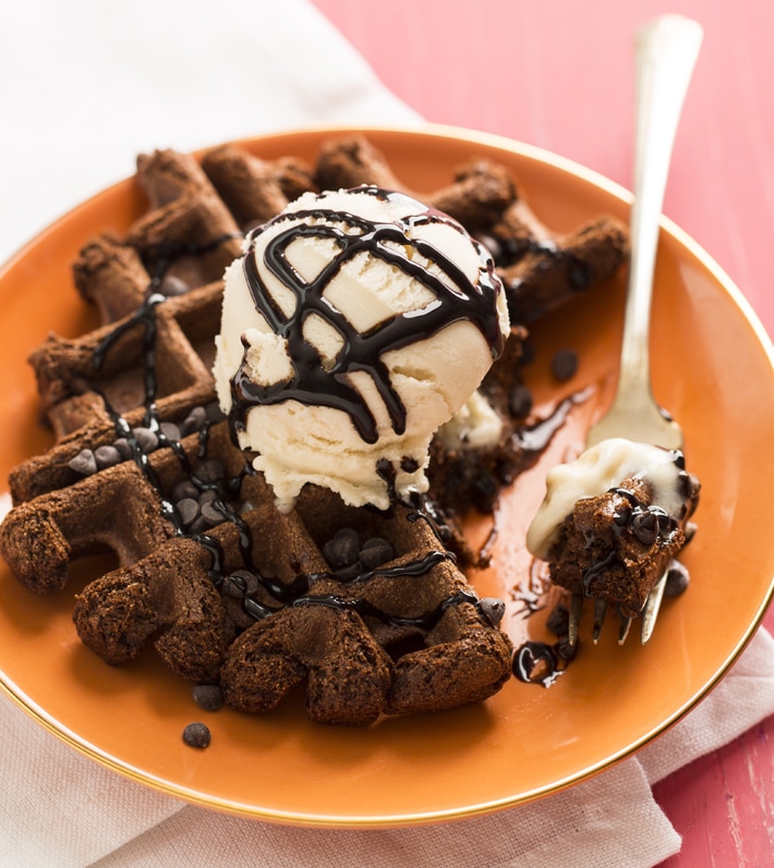 Homemade Chocolate Vegan Waffles Homemade Chocolate Vegan Waffles