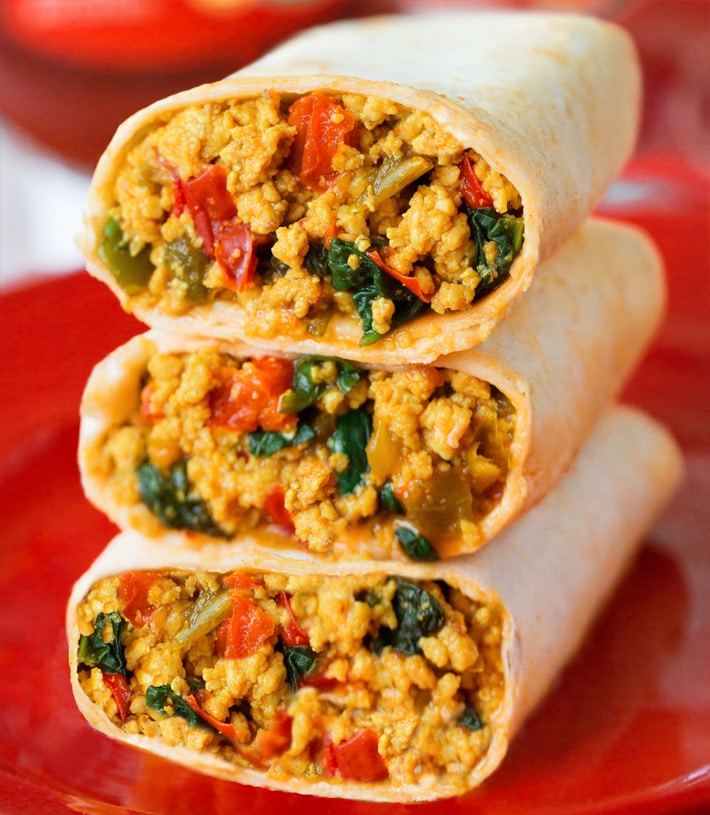 Easy Vegetarian Breakfast Burritos Easy Vegetarian Breakfast Burritos