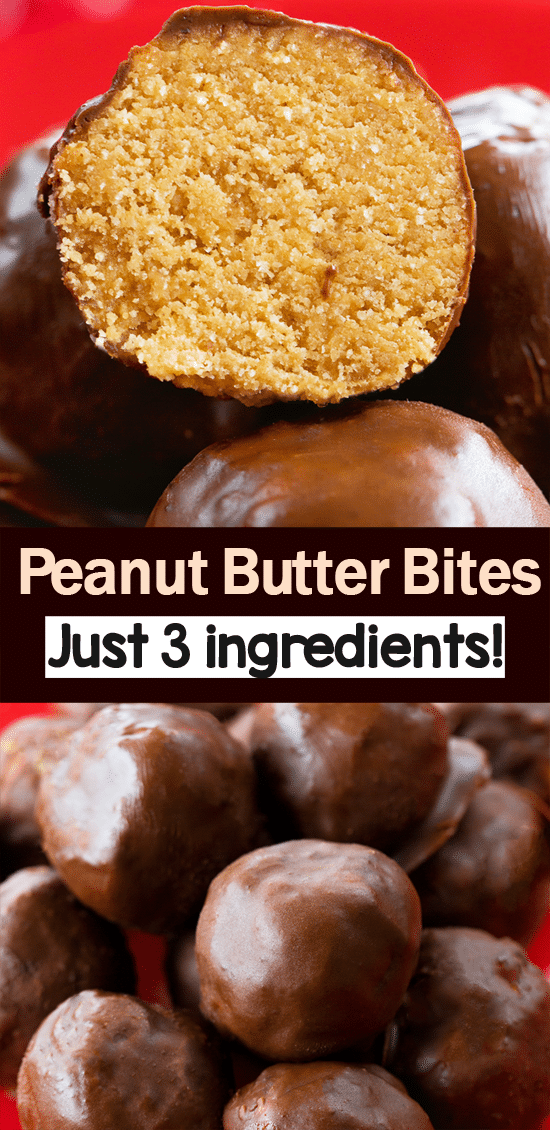 3 Ingredient Healthy Snack Peanut Butter Bites 3 Ingredient Healthy Snack Peanut Butter Bites