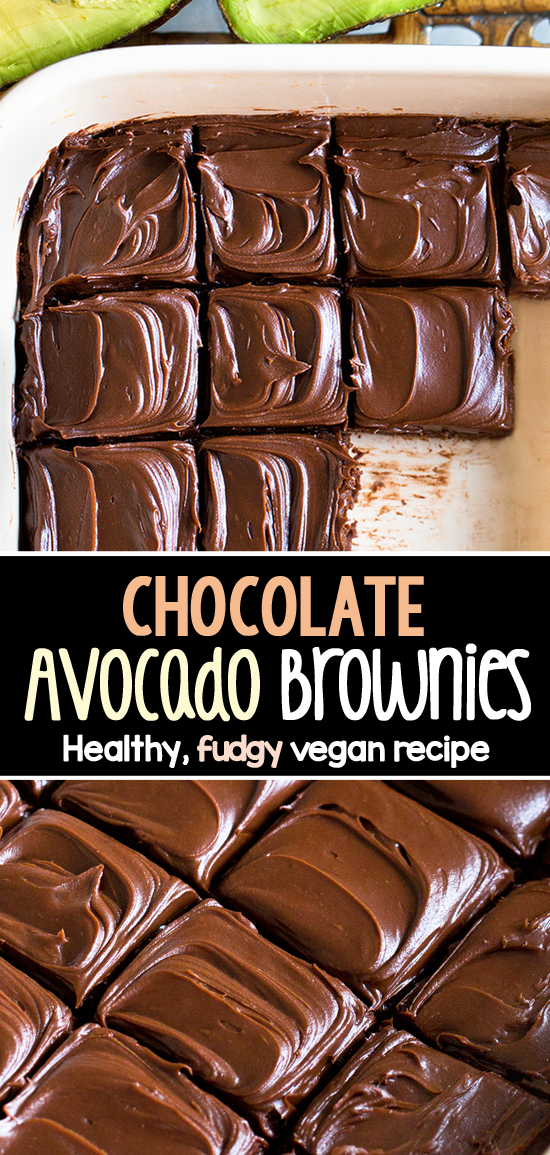Easy Chocolate Avocado Fudge Brownies Easy Chocolate Avocado Fudge Brownies
