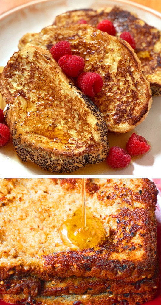 Plant Based Breakfast French Toast Recipe Plant Based Breakfast French Toast Recipe on multigrain bread
