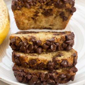 Healthy Banana Bread Recipe (Naturally Sweetened, Dairy Free)