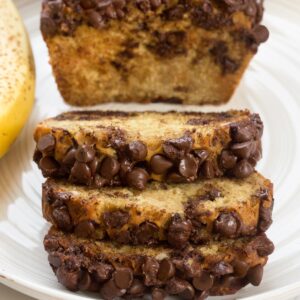 Healthy Banana Bread Recipe (Naturally Sweetened, Dairy Free)