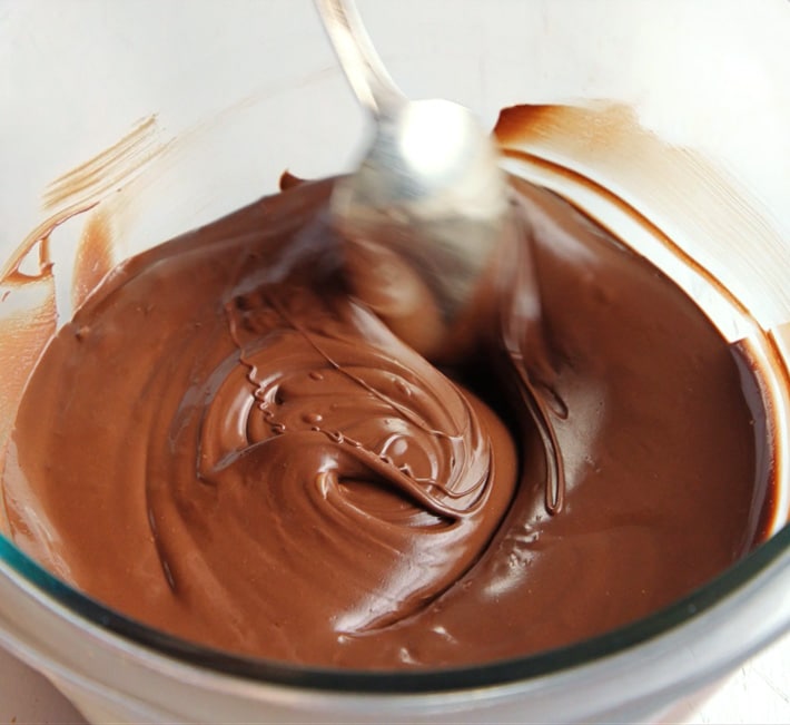 Bowl Of Melted Chocolate Bowl Of Melted Chocolate