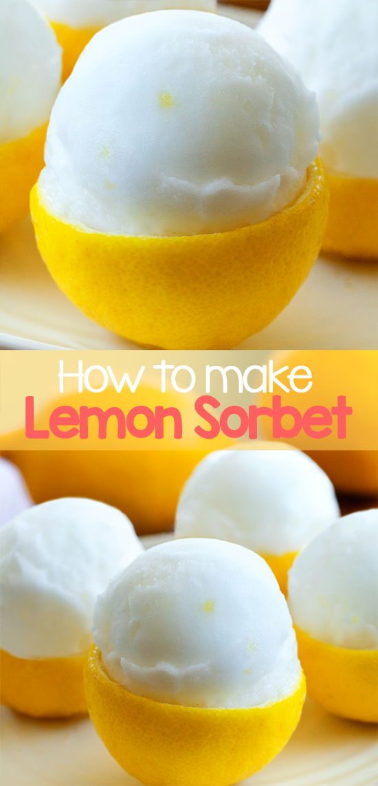 3 Ingredient Fancy Lemon Sorbet In Lemon Skins 3 Ingredient Fancy Lemon Sorbet In Lemon Skins