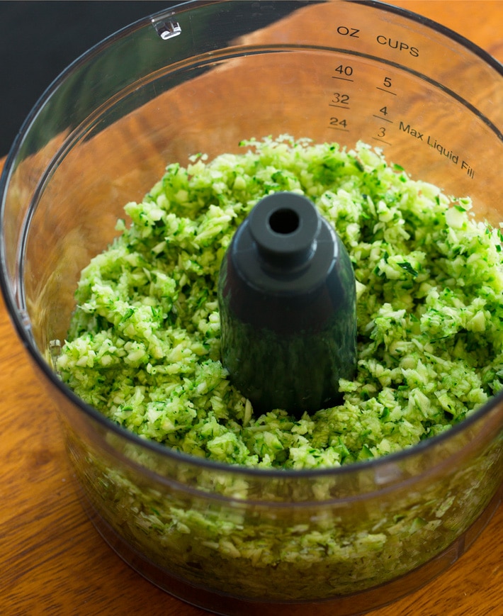 Grated Zucchini In Food Processor Grated Zucchini In Food Processor