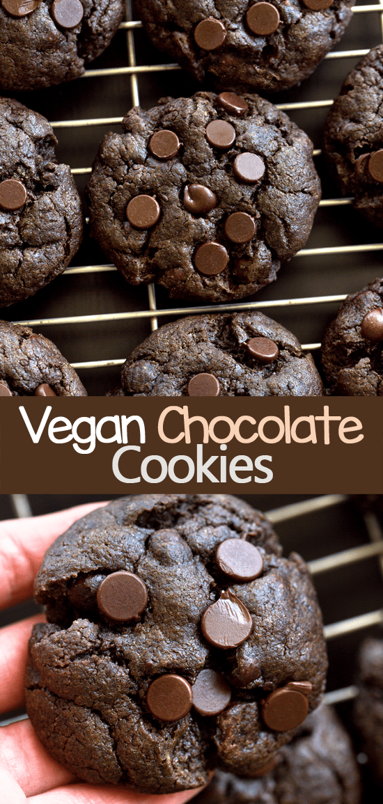 Fudgy Vegan Dark Chocolate Cookies Fudgy Vegan Dark Chocolate Cookies