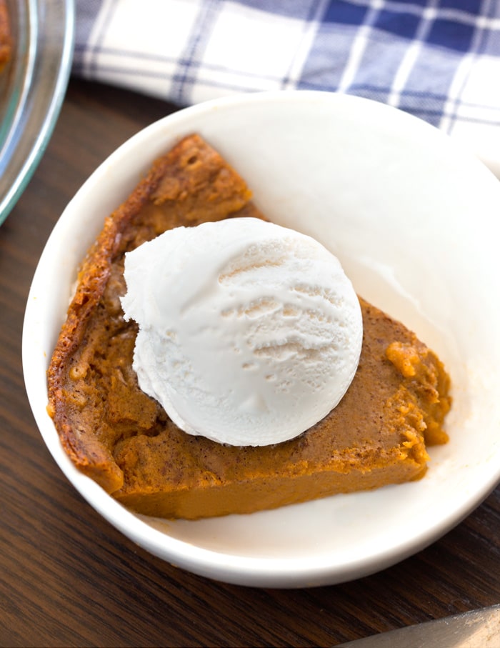 Vegan Crustless Pumpkin Pie Vegan Crustless Pumpkin Pie