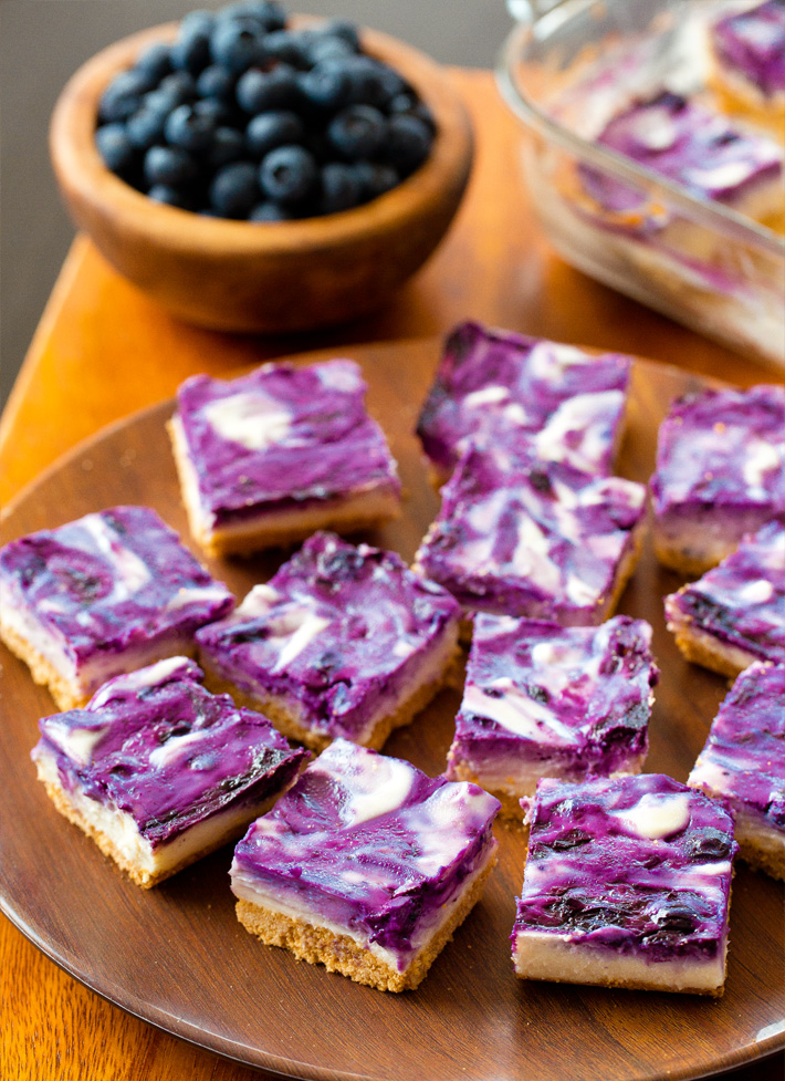 Blueberry Swirl Cheesecake Bars Blueberry Swirl Cheesecake Bars