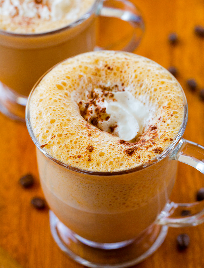 Healthy Pumpkin Spice Beverage With Whipped Cream Healthy Pumpkin Spice Beverage With Whipped Cream
